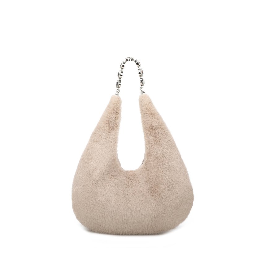 Shopper bag with fur
