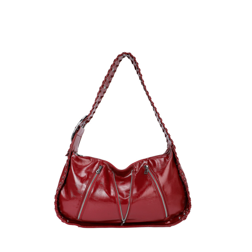 Bolso de hombro en charol