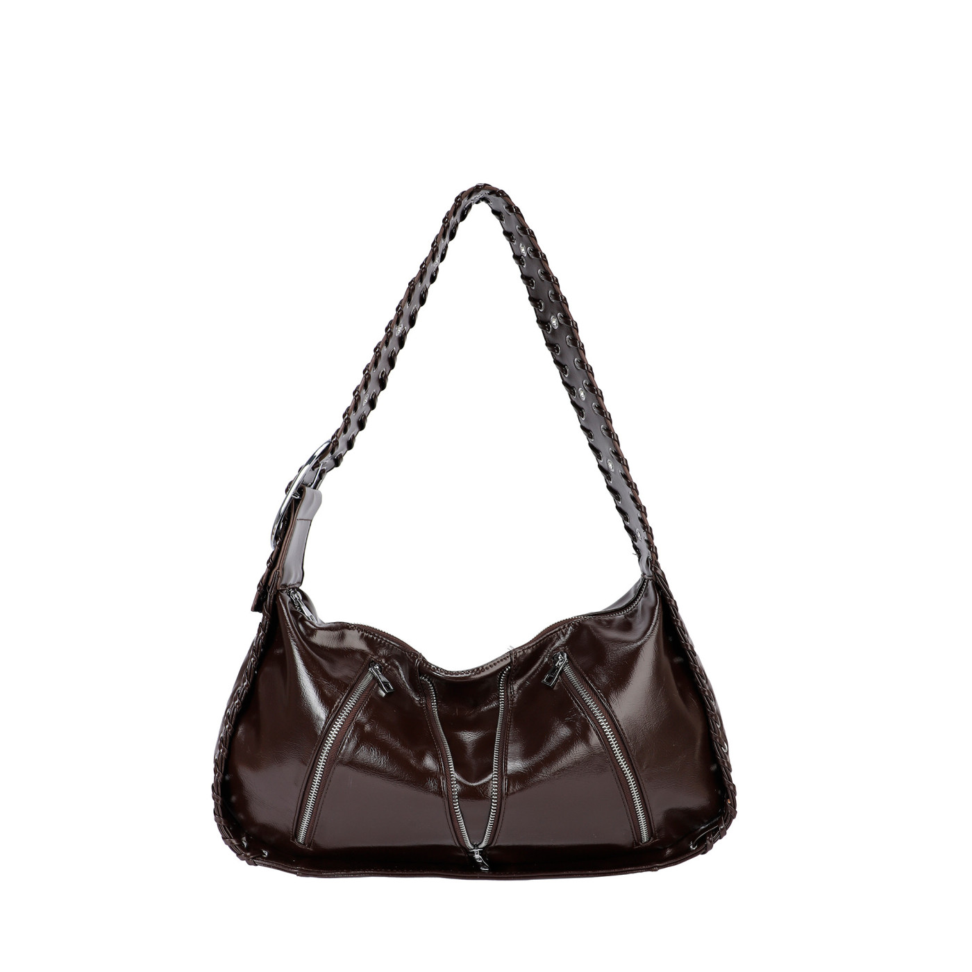Bolso de hombro en charol