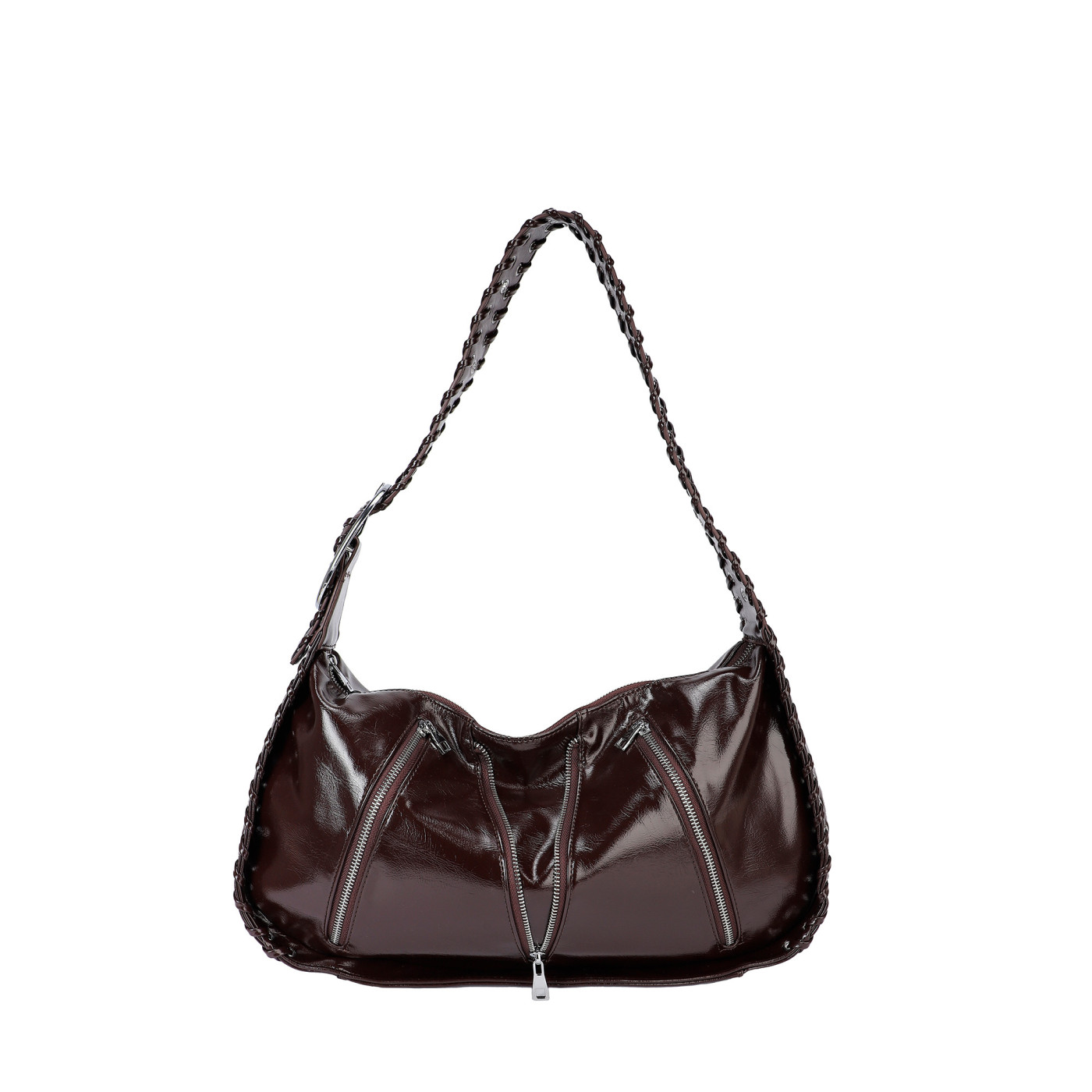 Bolso de hombro en charol