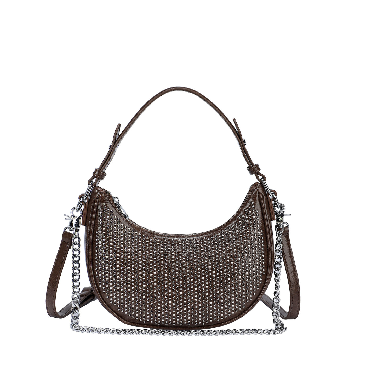 Borsa a tracolla con borchie