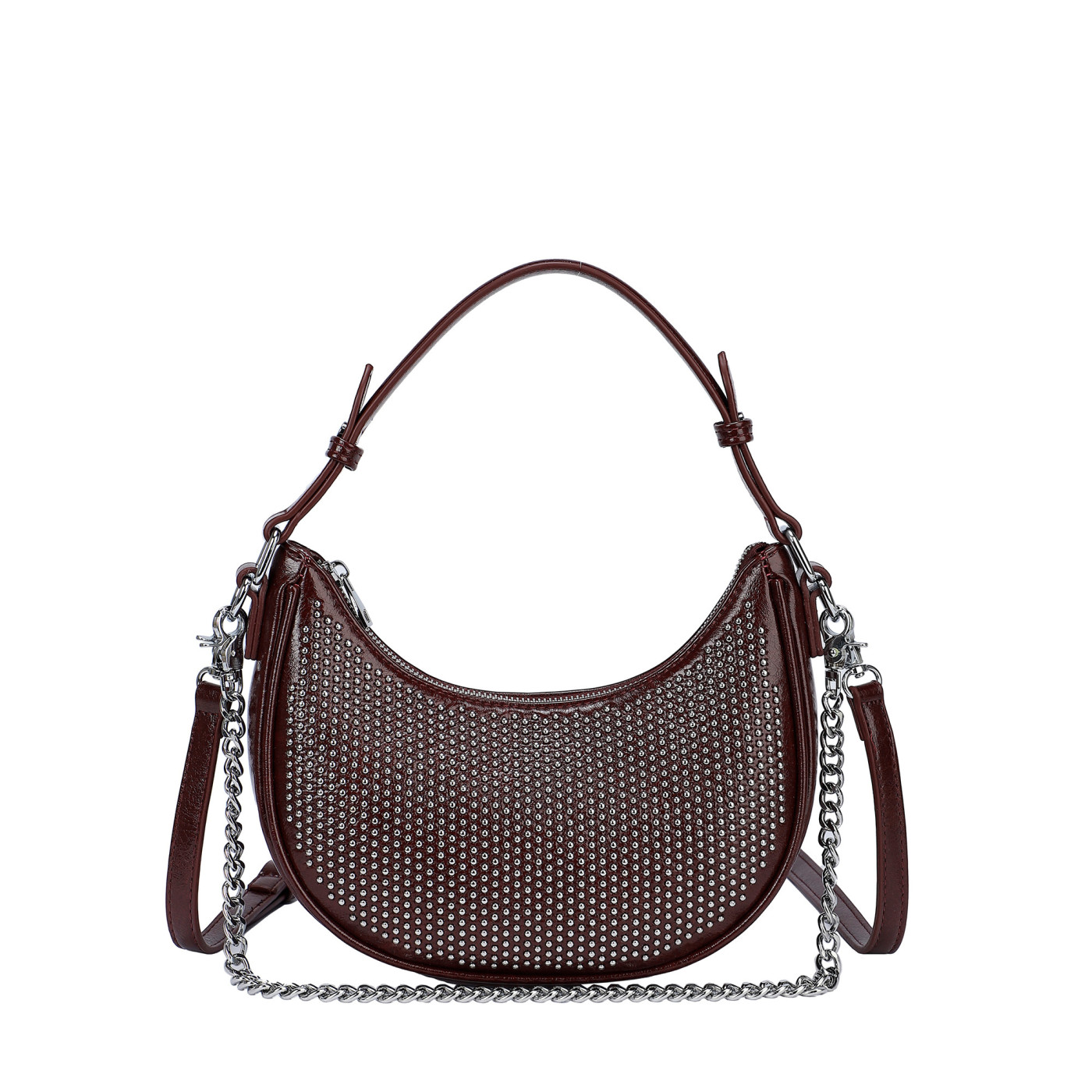 Borsa a tracolla con borchie