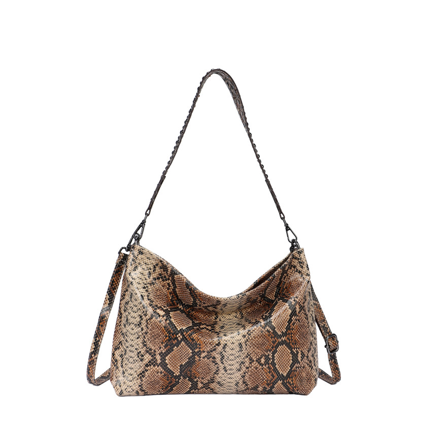 Shoulder bag with tiger print