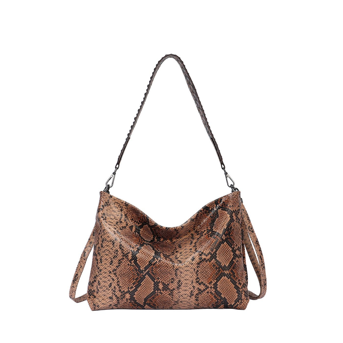 Shoulder bag with tiger print