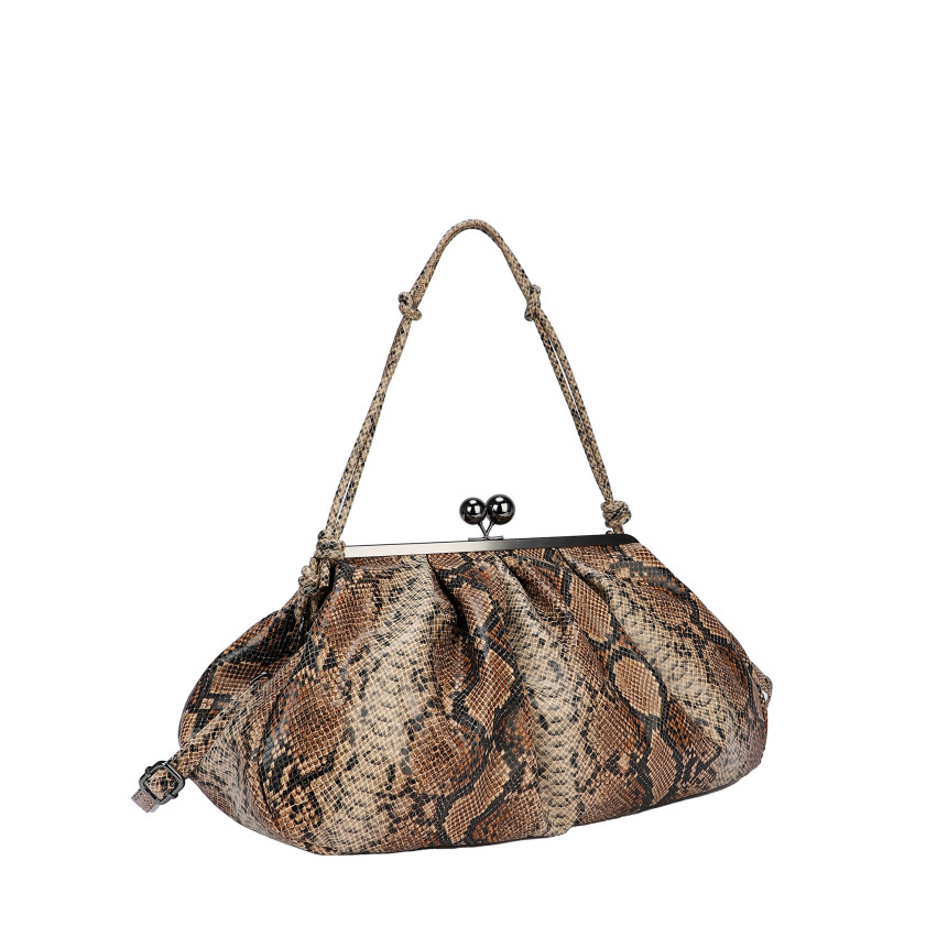Shoulder bag with tiger print