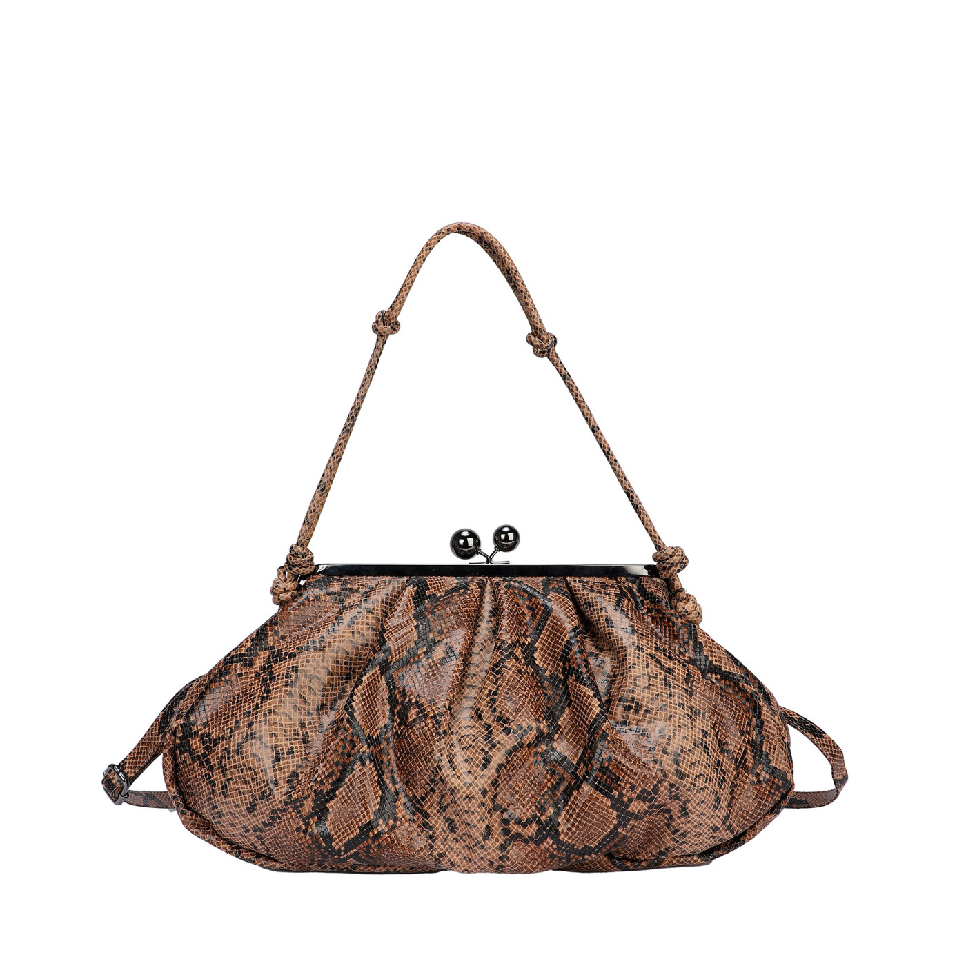 Shoulder bag with tiger print