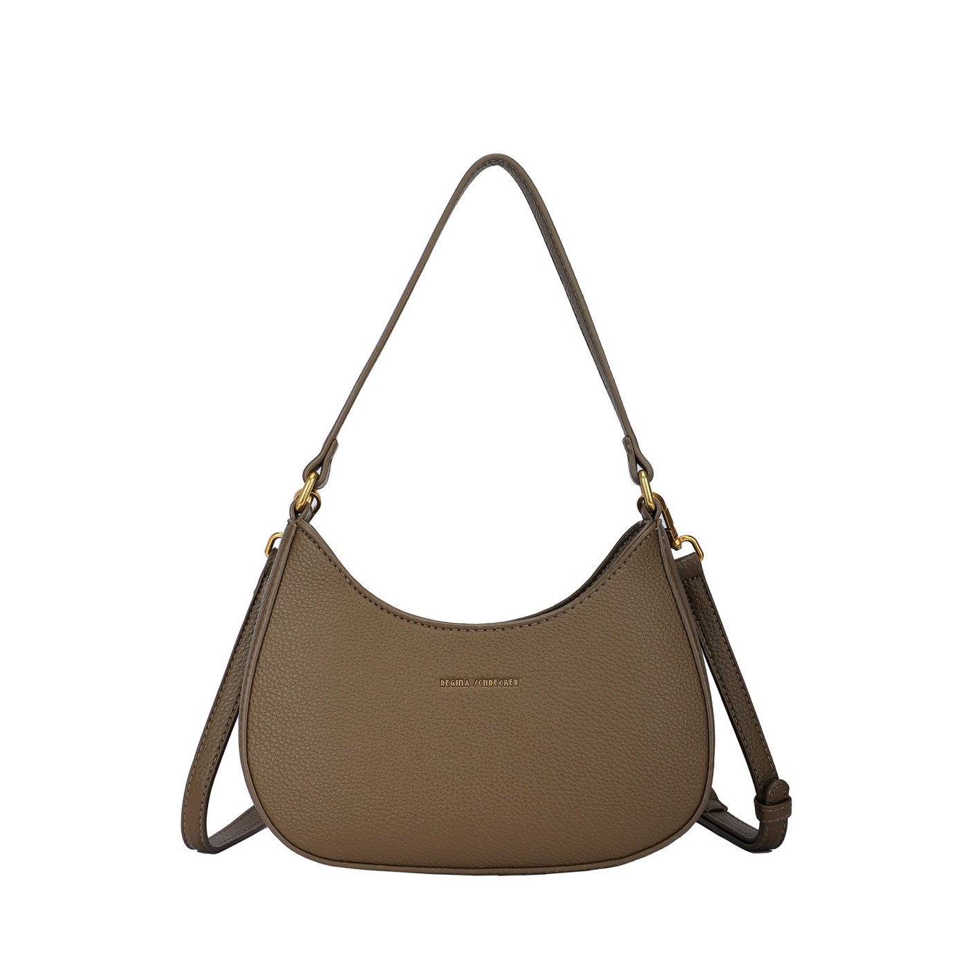 Bolso de hombro con detalles dorados
