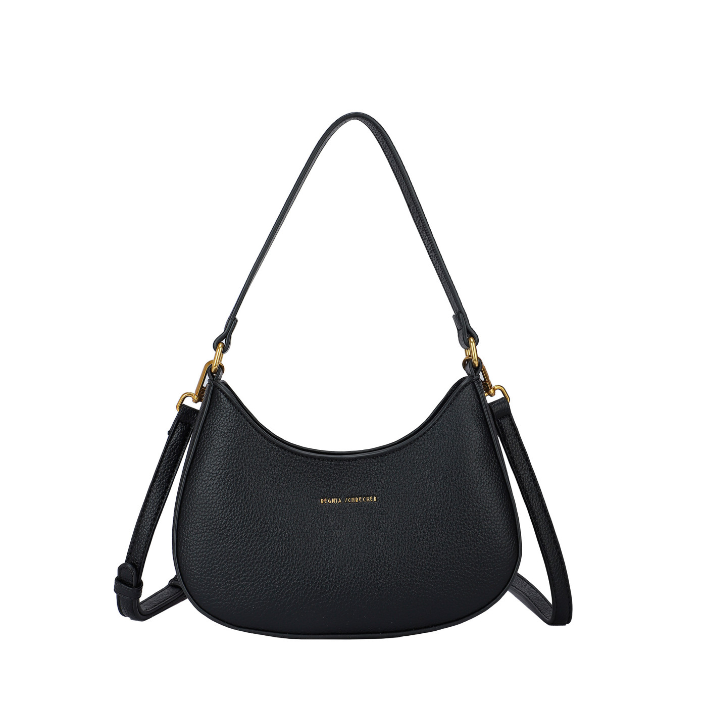 Bolso de hombro con detalles dorados