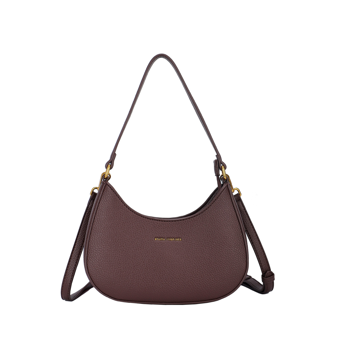 Bolso de hombro con detalles dorados