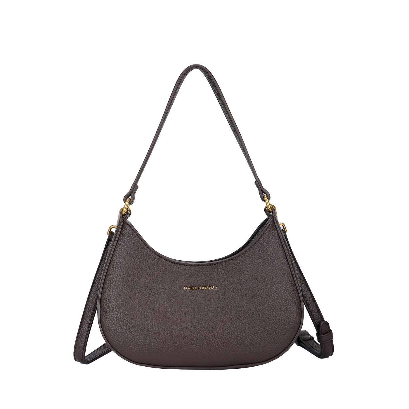 Bolso de hombro con detalles dorados