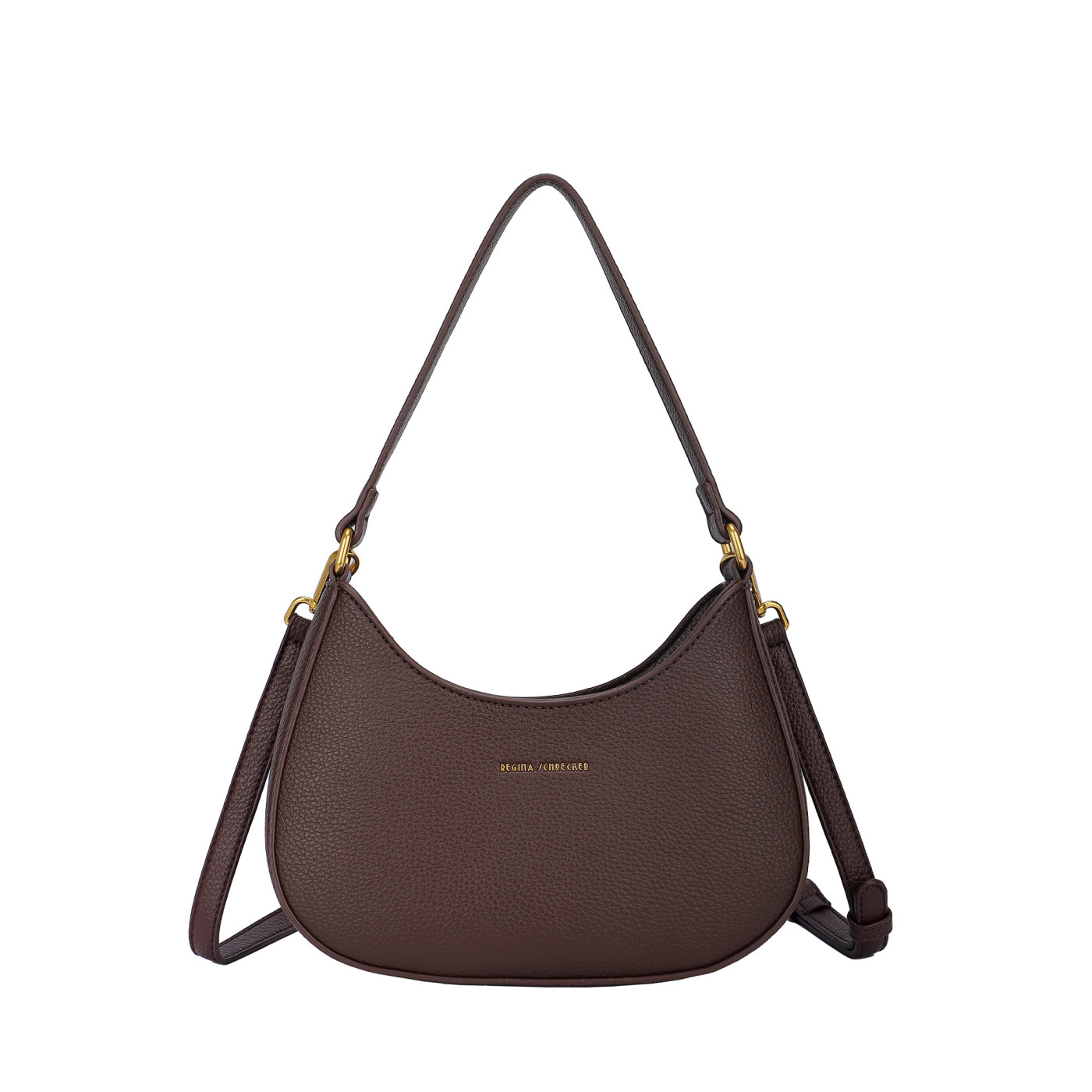 Bolso de hombro con detalles dorados