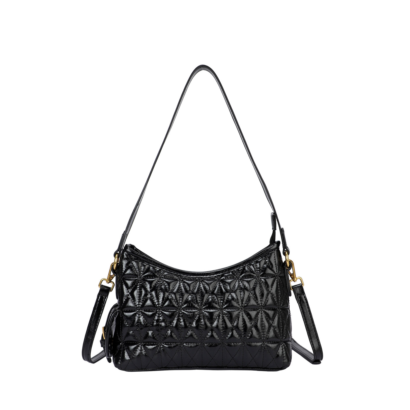Bolso de hombro en charol