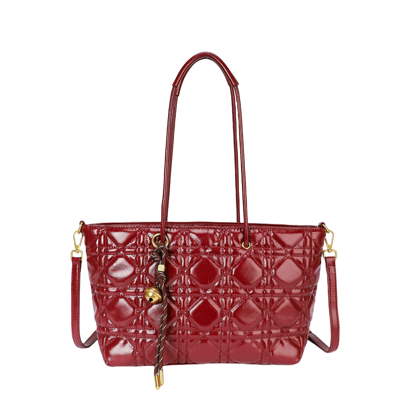 Bolso de hombro en charol