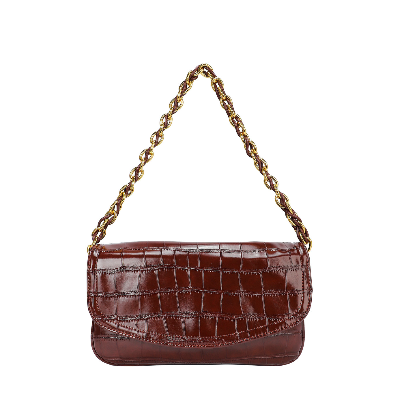 Bolso de hombro en charol
