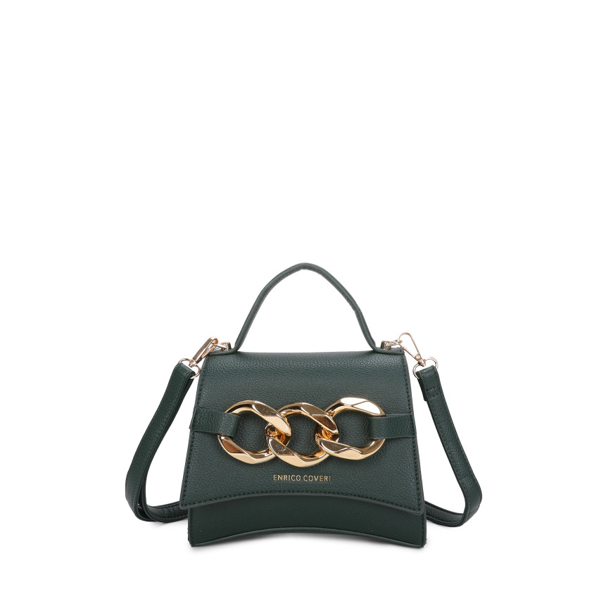 Bolso bandolera con detalles dorados
