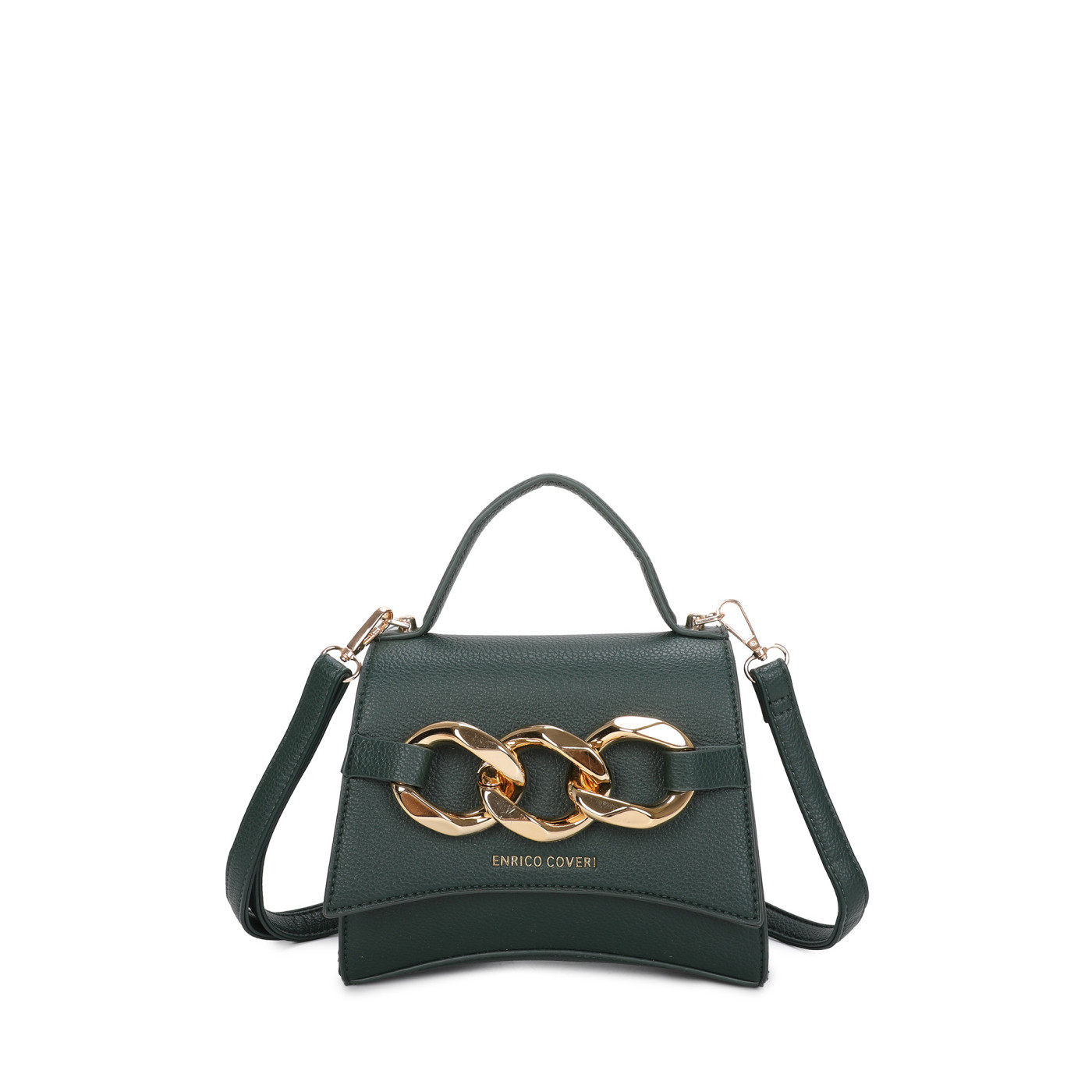 Bolso bandolera con detalles dorados