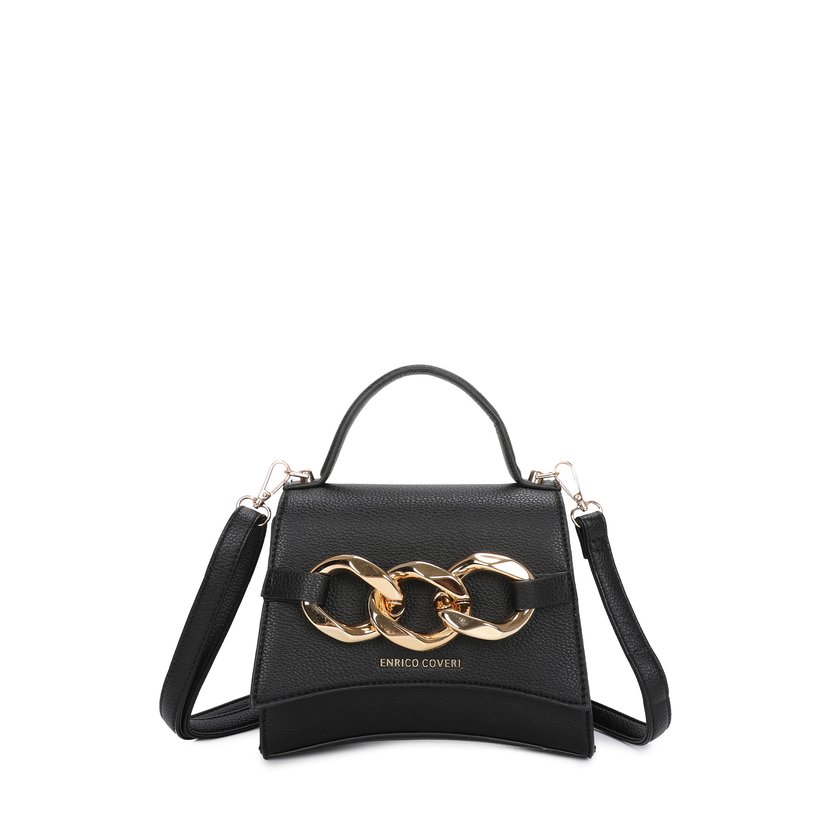 Sac à bandoulière avec détails dorés