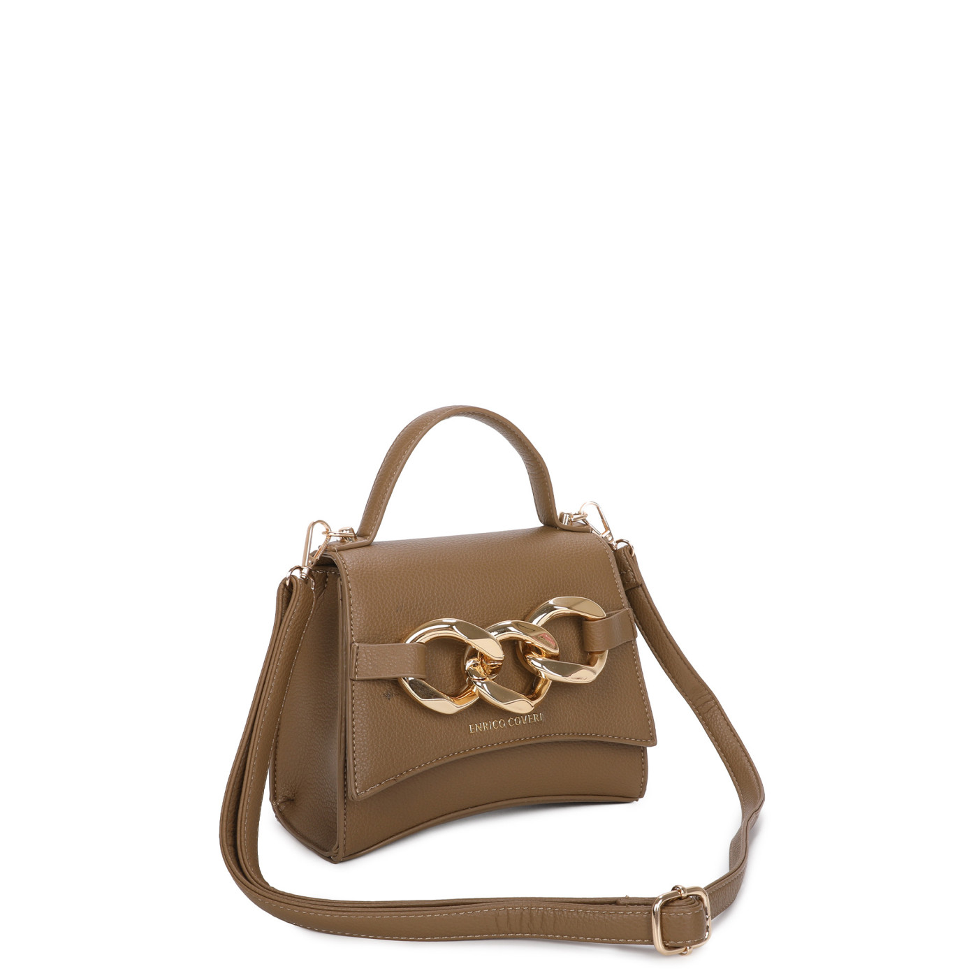 Bolso bandolera con detalles dorados