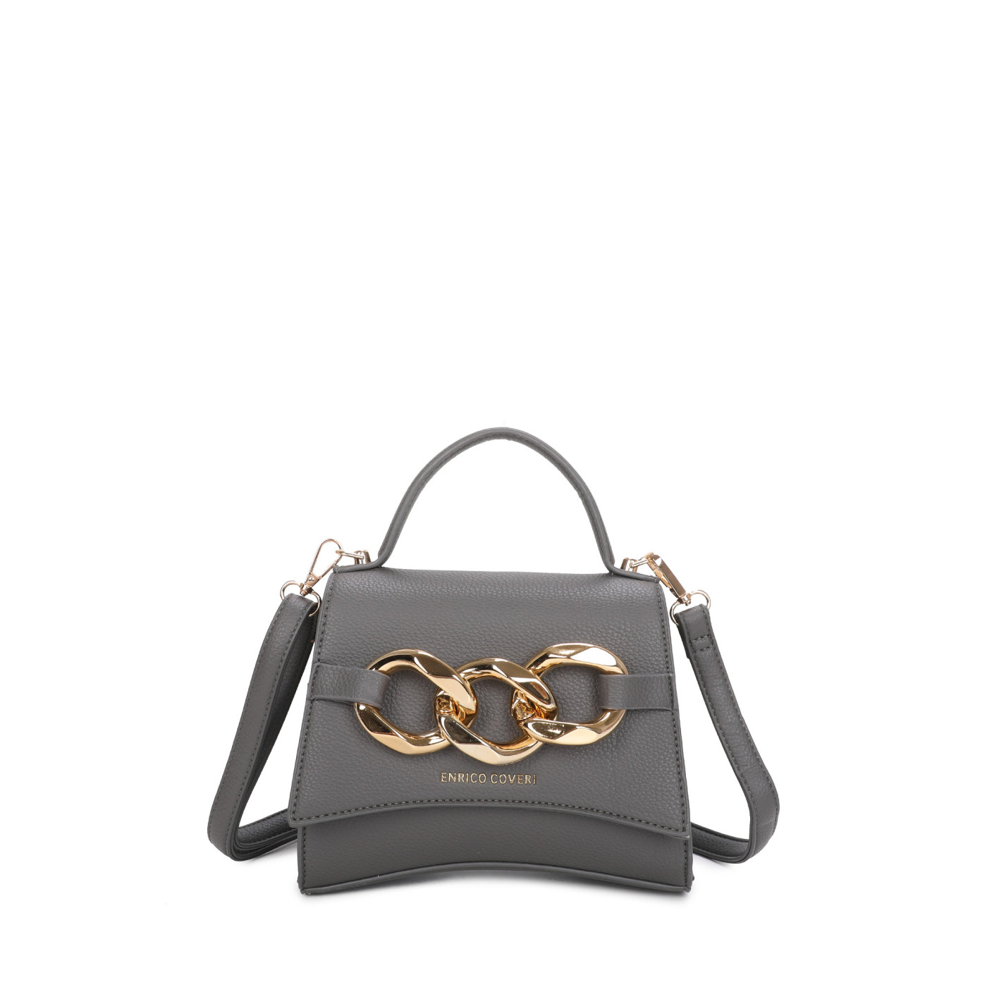 Bolso bandolera con detalles dorados