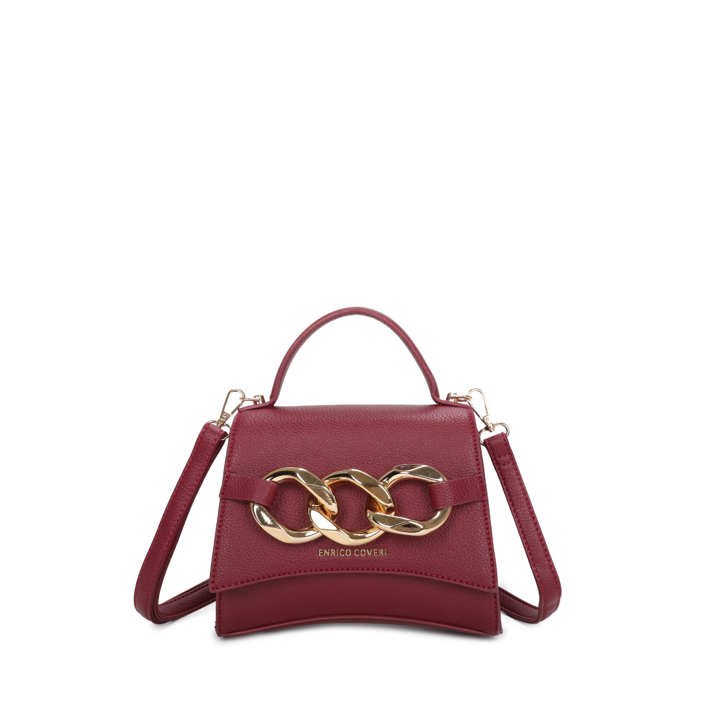 Bolso bandolera con detalles dorados