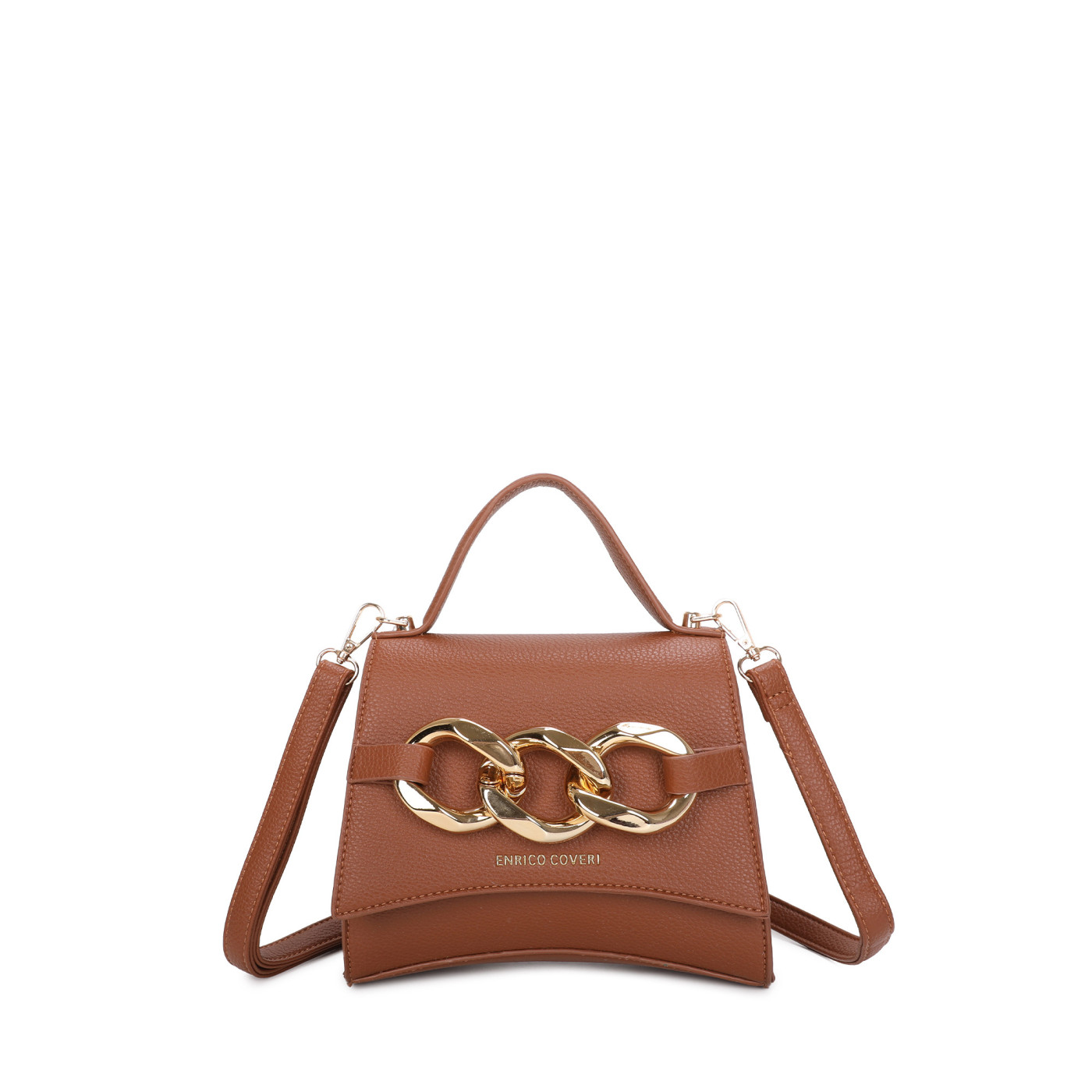 Bolso bandolera con detalles dorados