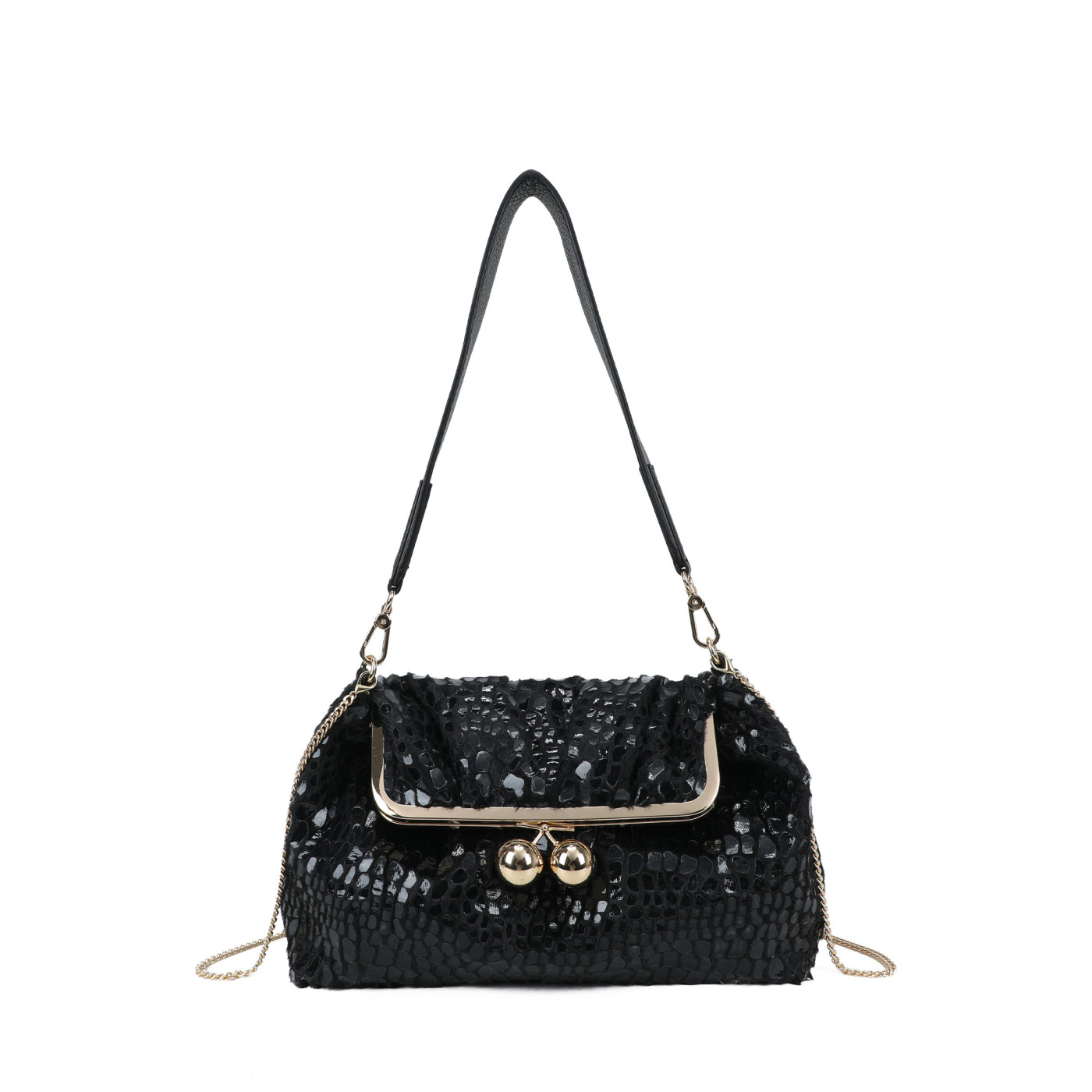 Sac à main à bandoulière en vernis