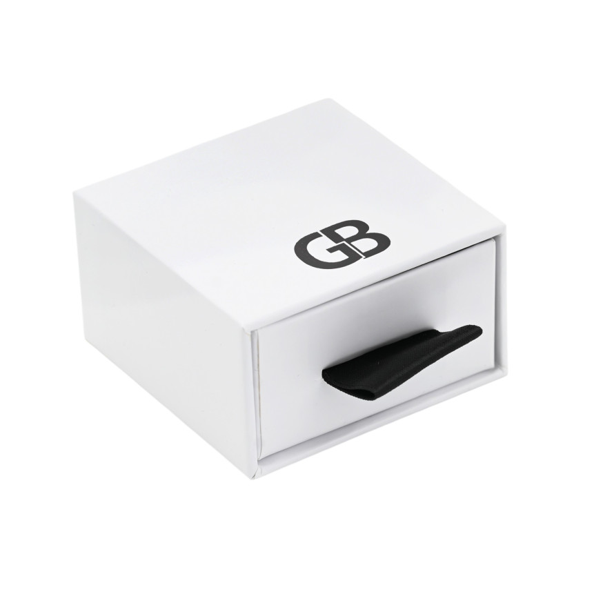 Scatola per anello bianca con GB