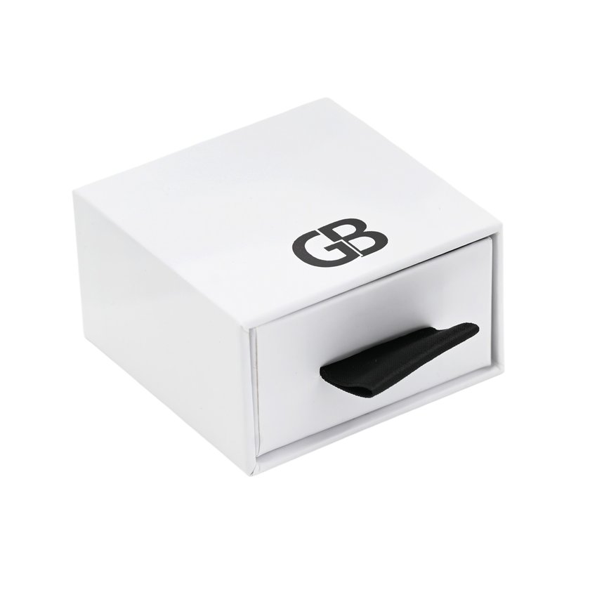 Scatola per anello bianca con GB