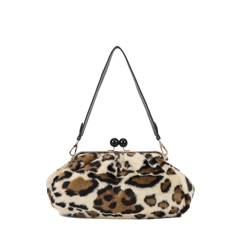 Bolso de hombro estampado animal