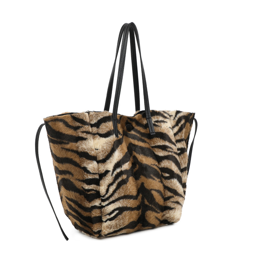 Borsa Shopper con stampa animale