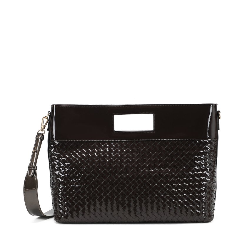 Sac à main Shopper en vernis avec détails