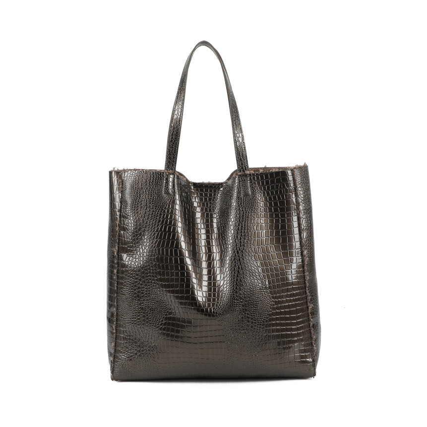 Patent Leather Shopper Bag