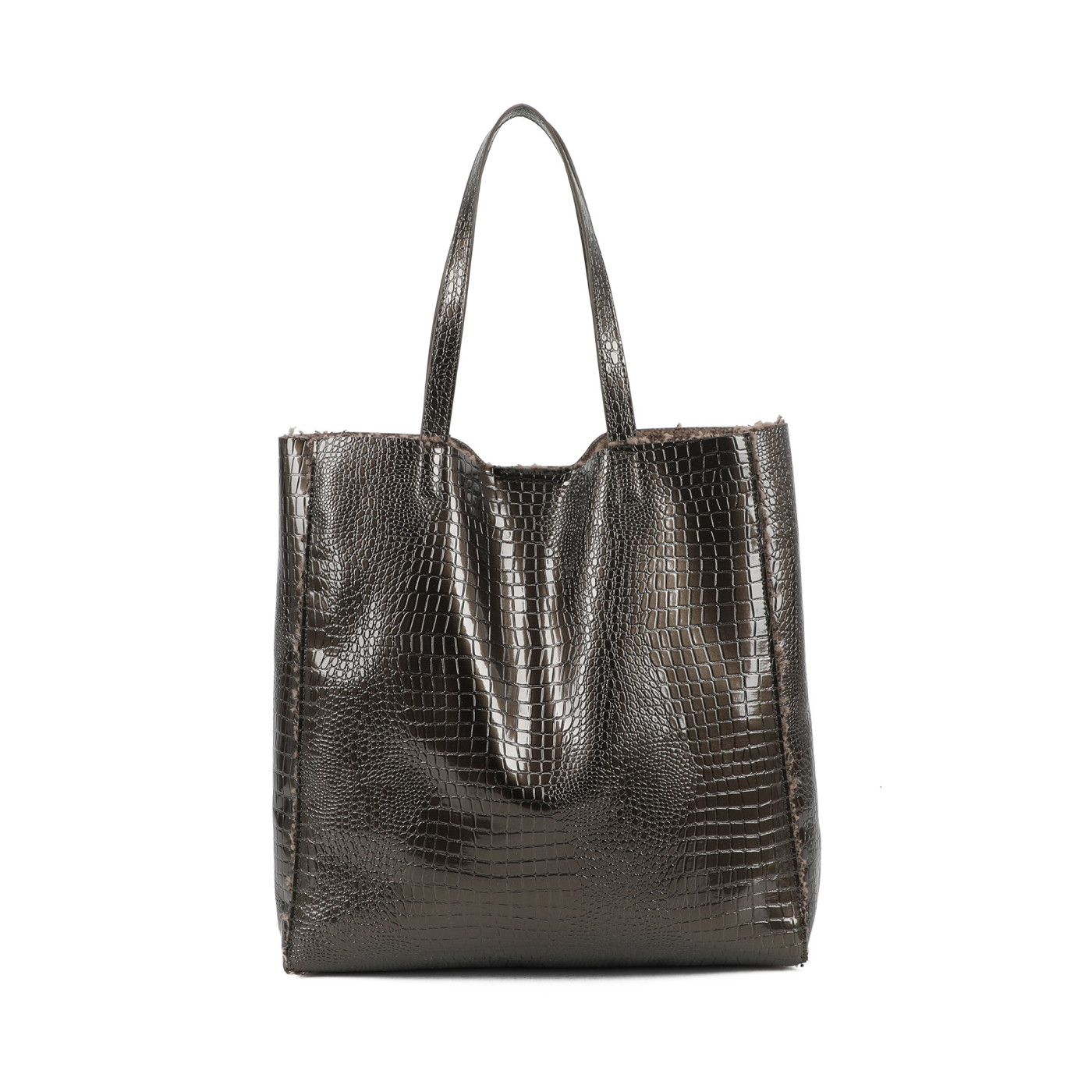 Patent Leather Shopper Bag