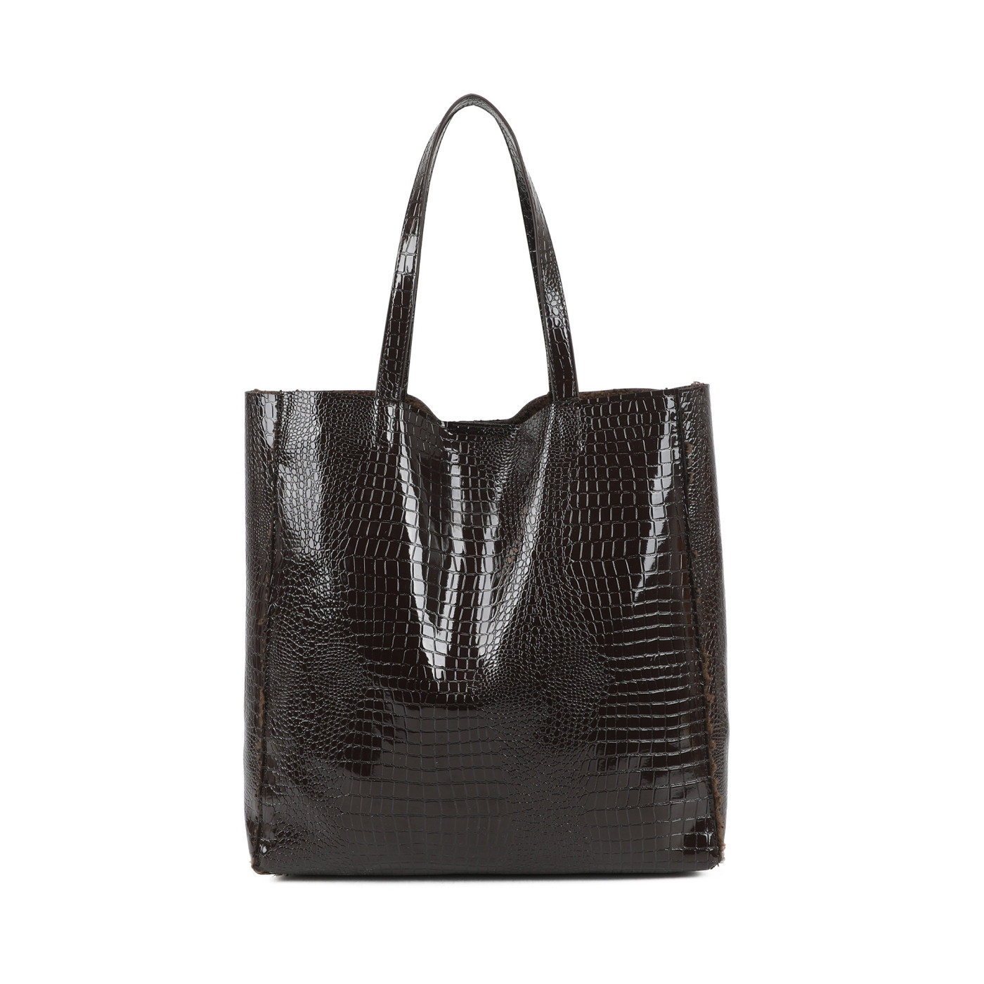 Patent Leather Shopper Bag