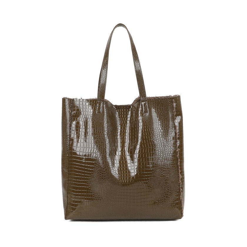 Patent Leather Shopper Bag