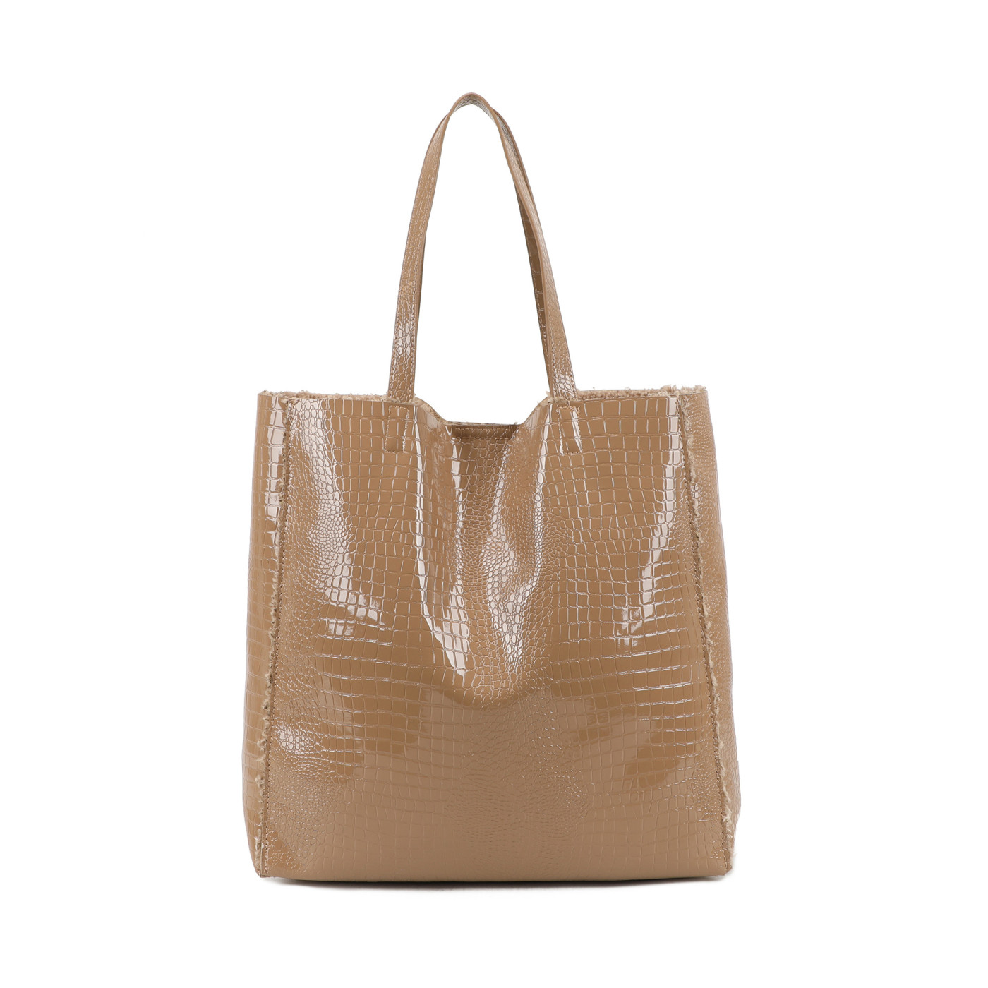 Patent Leather Shopper Bag
