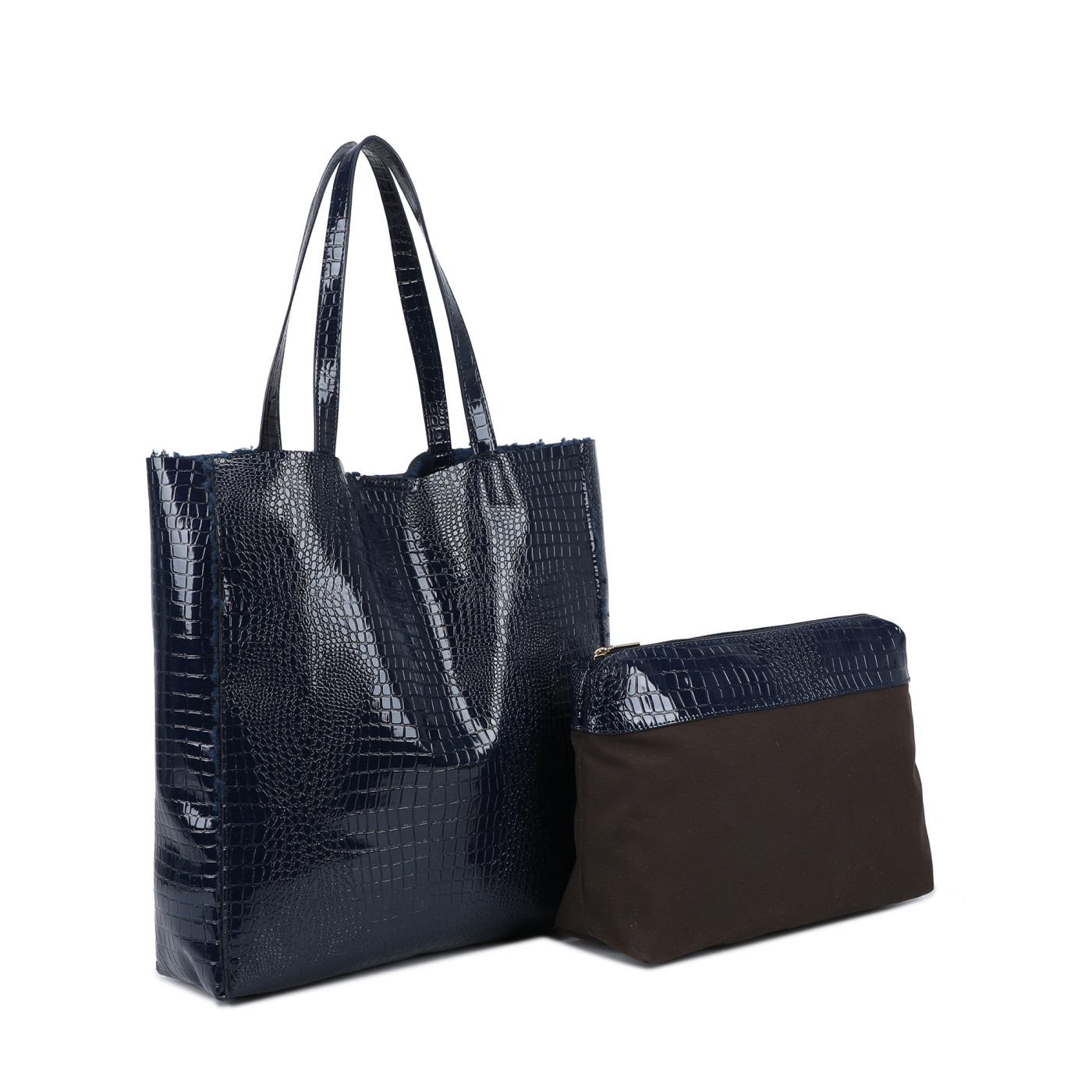 Patent Leather Shopper Bag