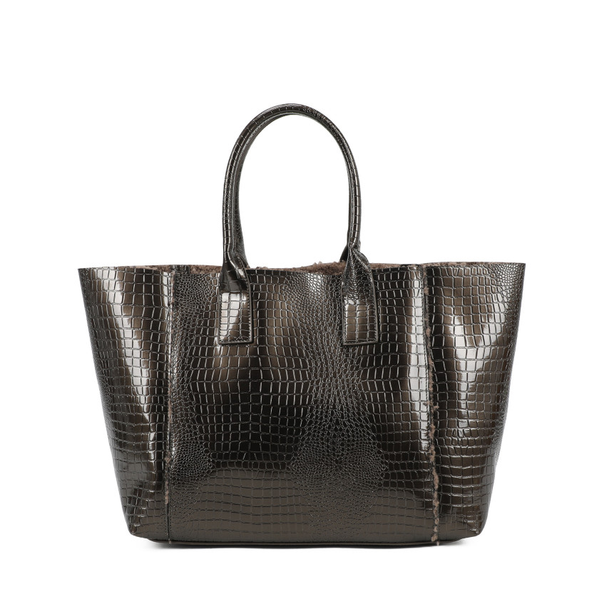 Patent Leather Shopper Bag