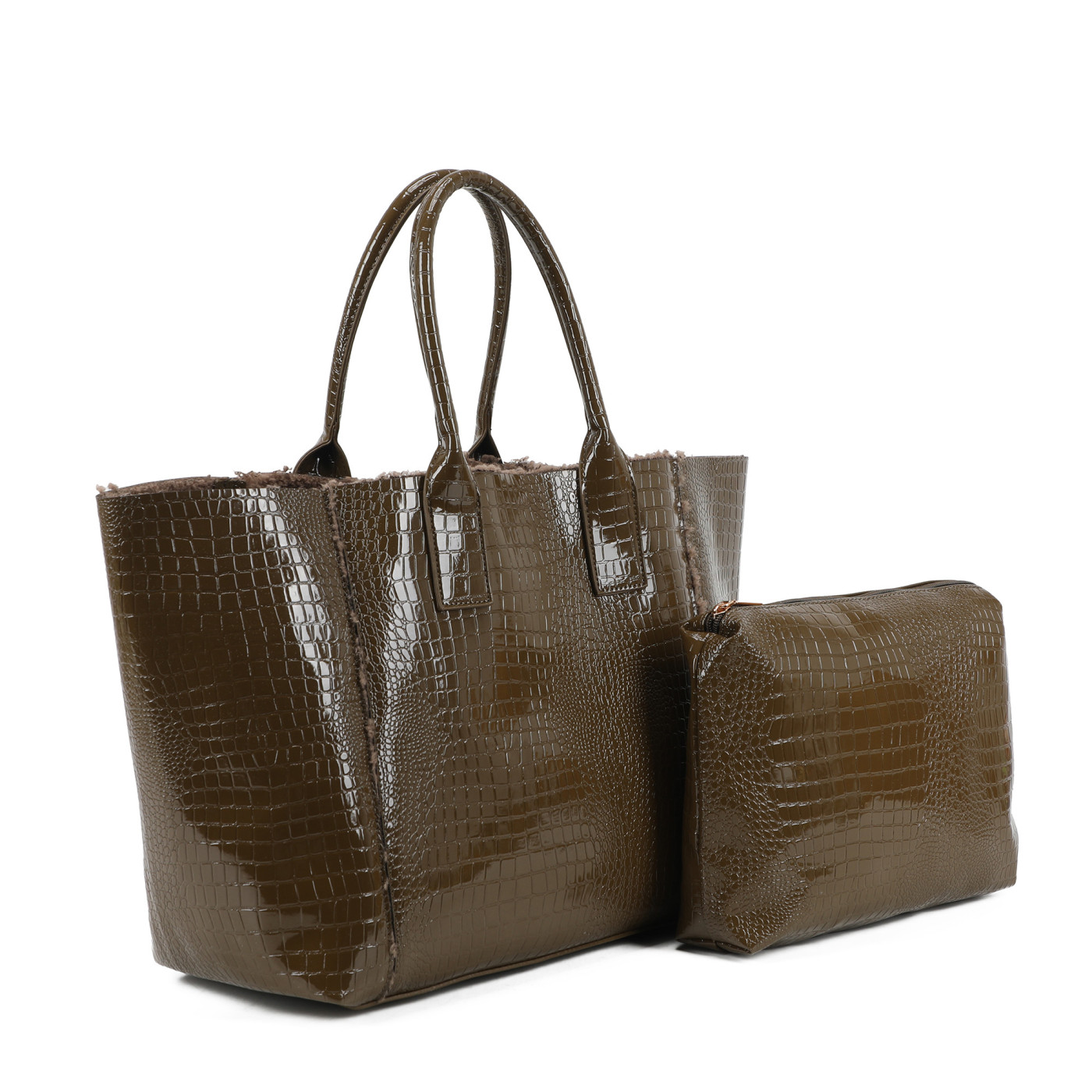 Patent Leather Shopper Bag