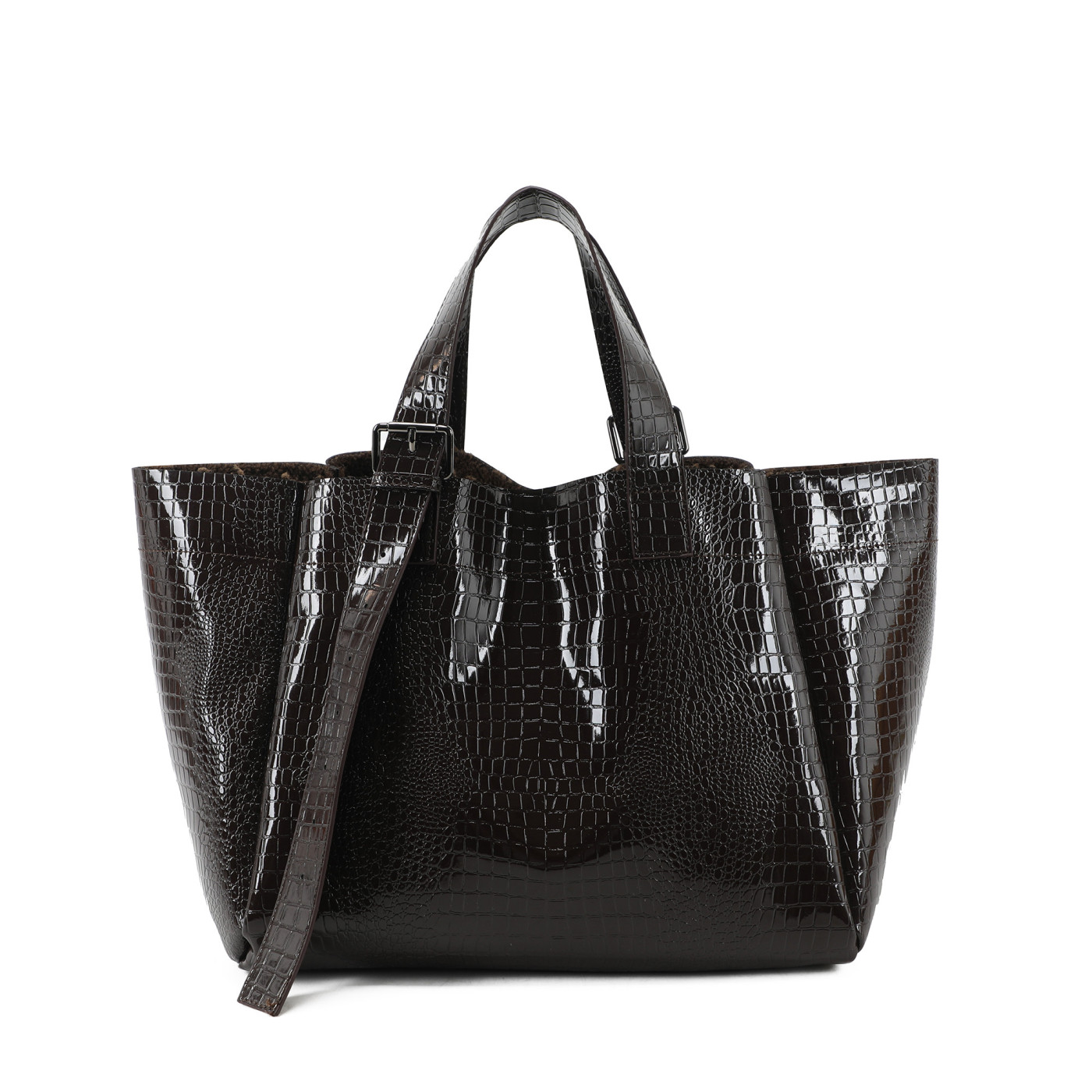 Patent Leather Shopper Bag