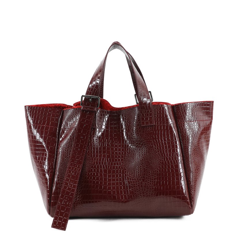 Patent Leather Shopper Bag