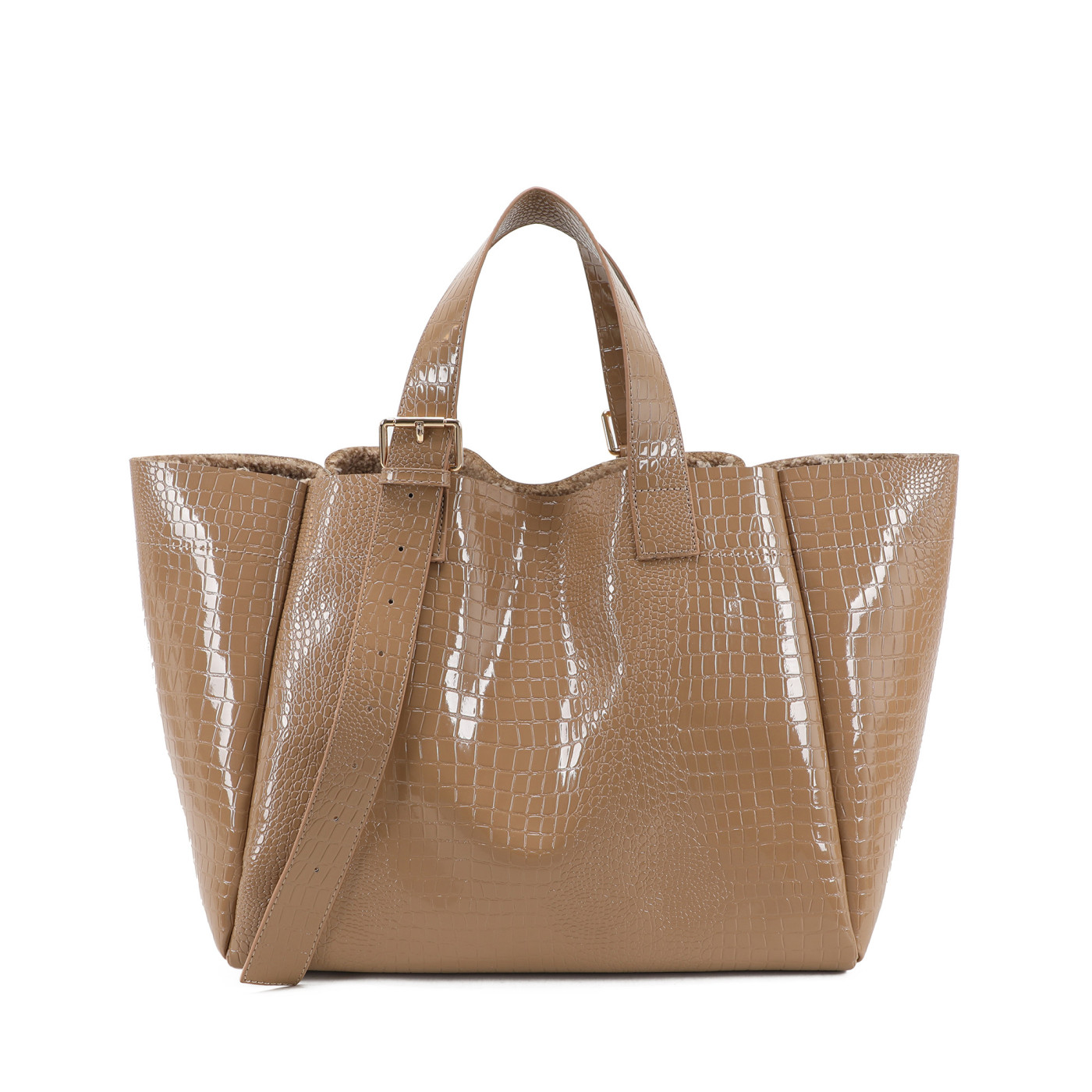 Patent Leather Shopper Bag
