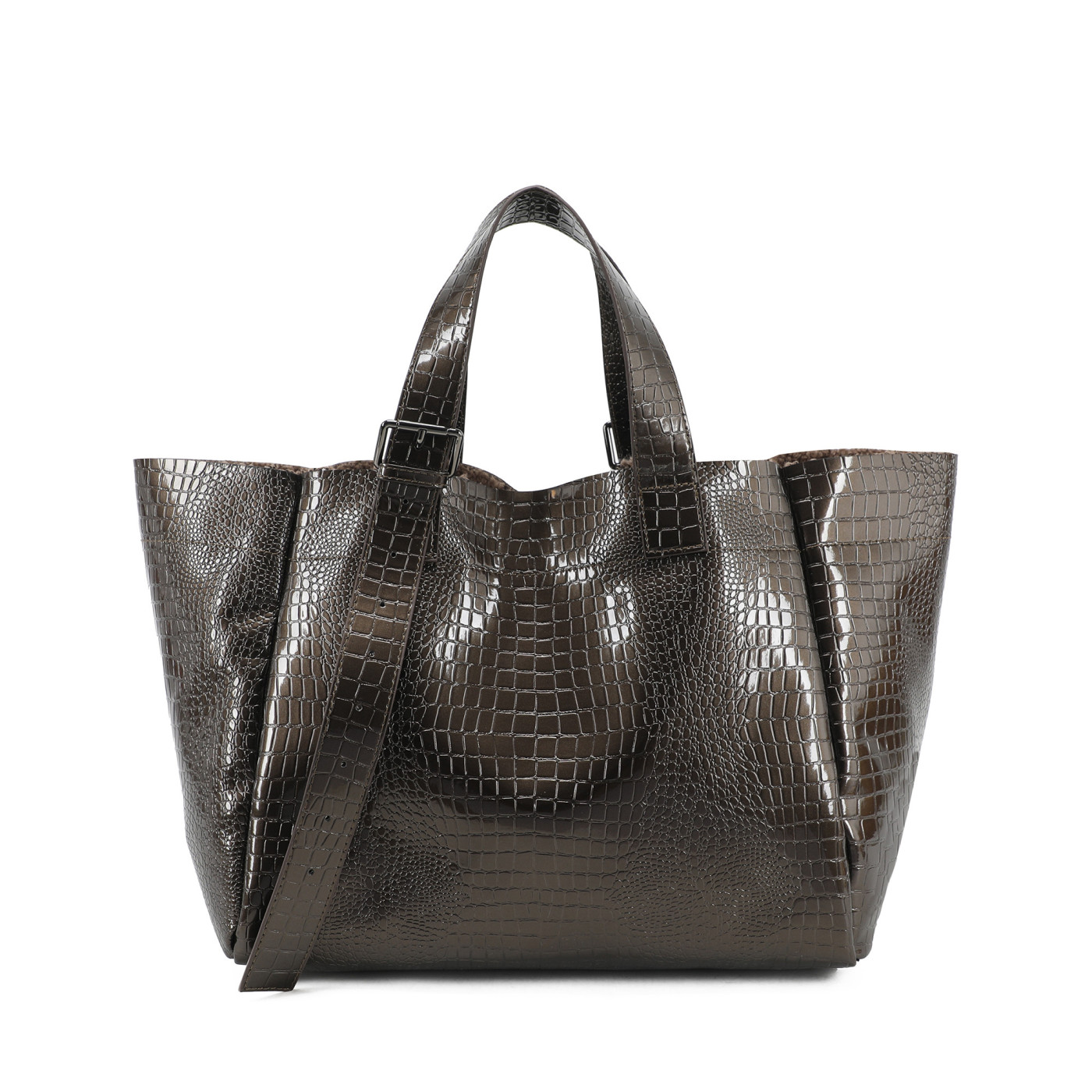 Patent Leather Shopper Bag