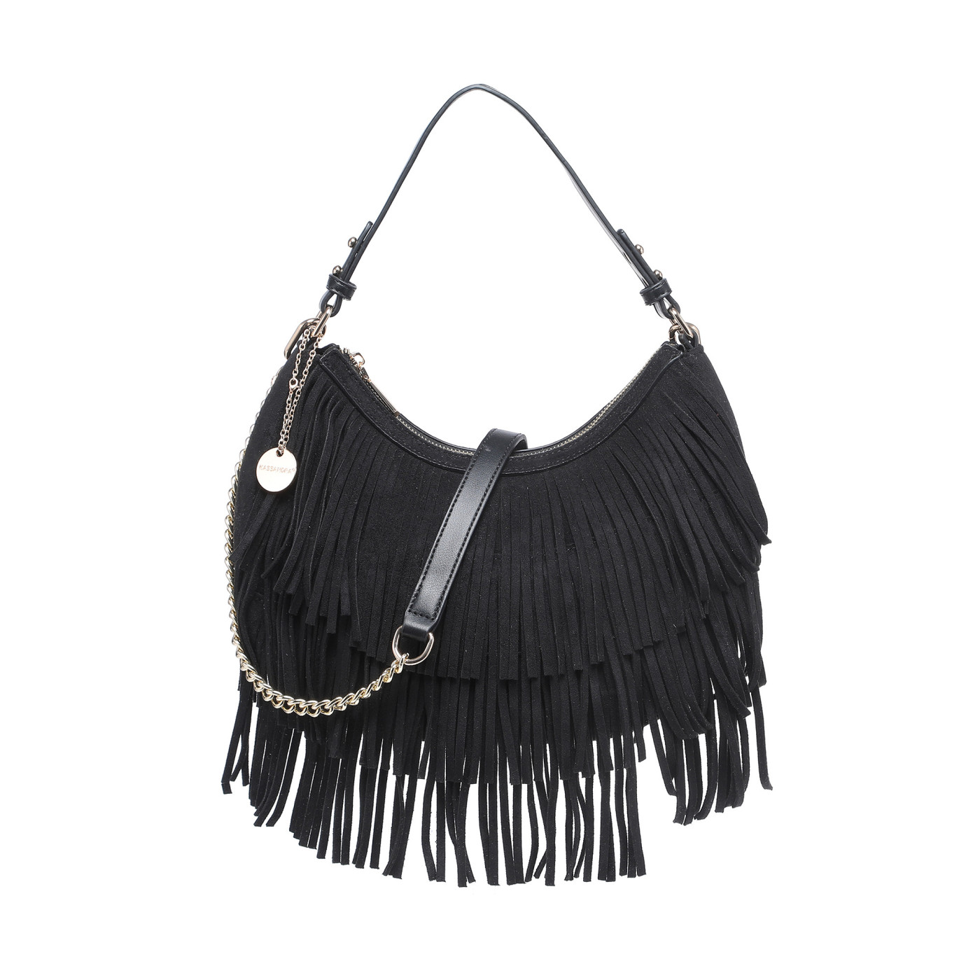 Shoulder Bag with Fringes