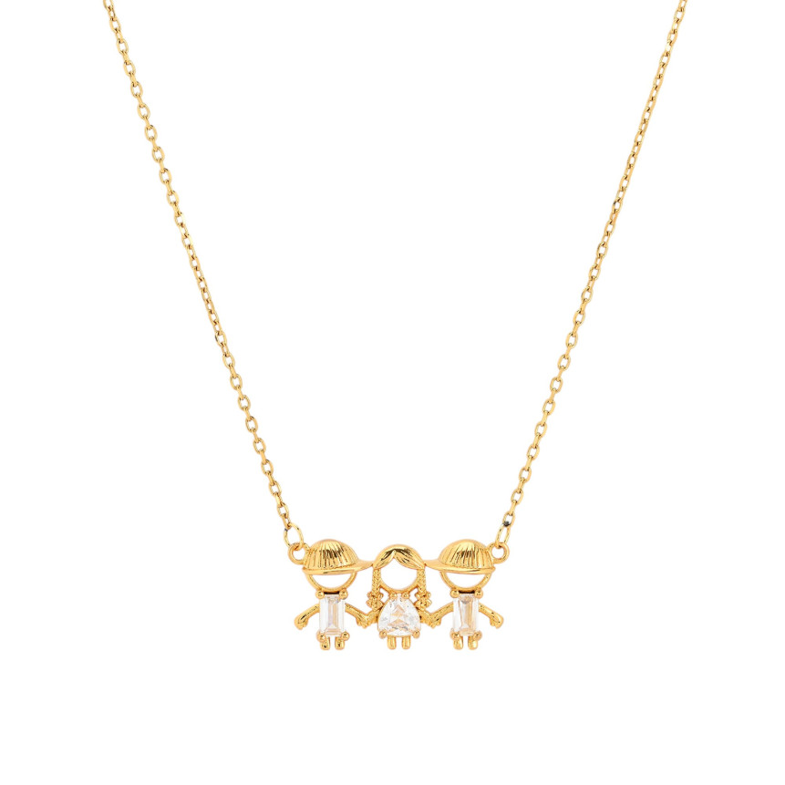 Collier BeLove avec deux garçons et une fille