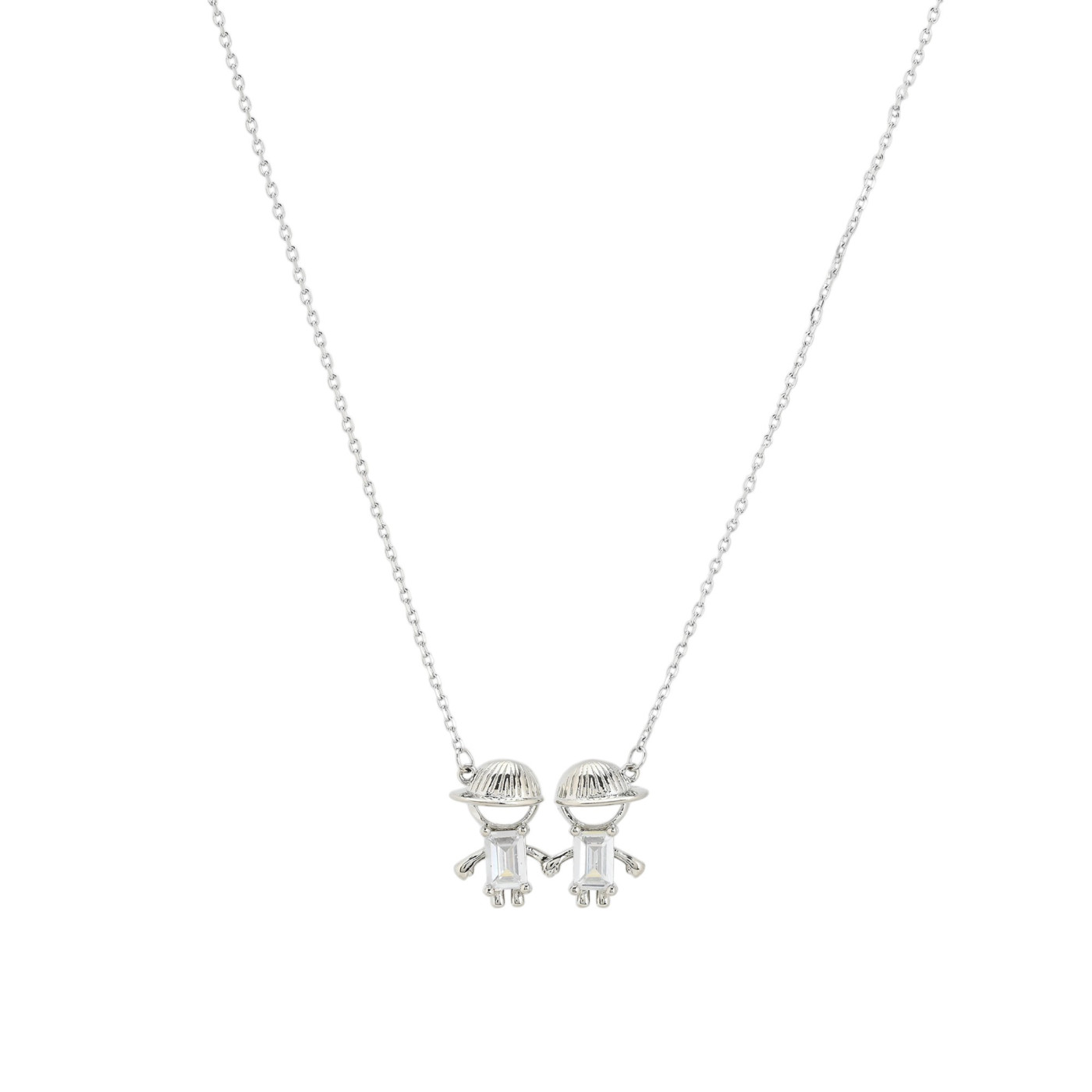 Collier BeLove avec pendentif deux garçons