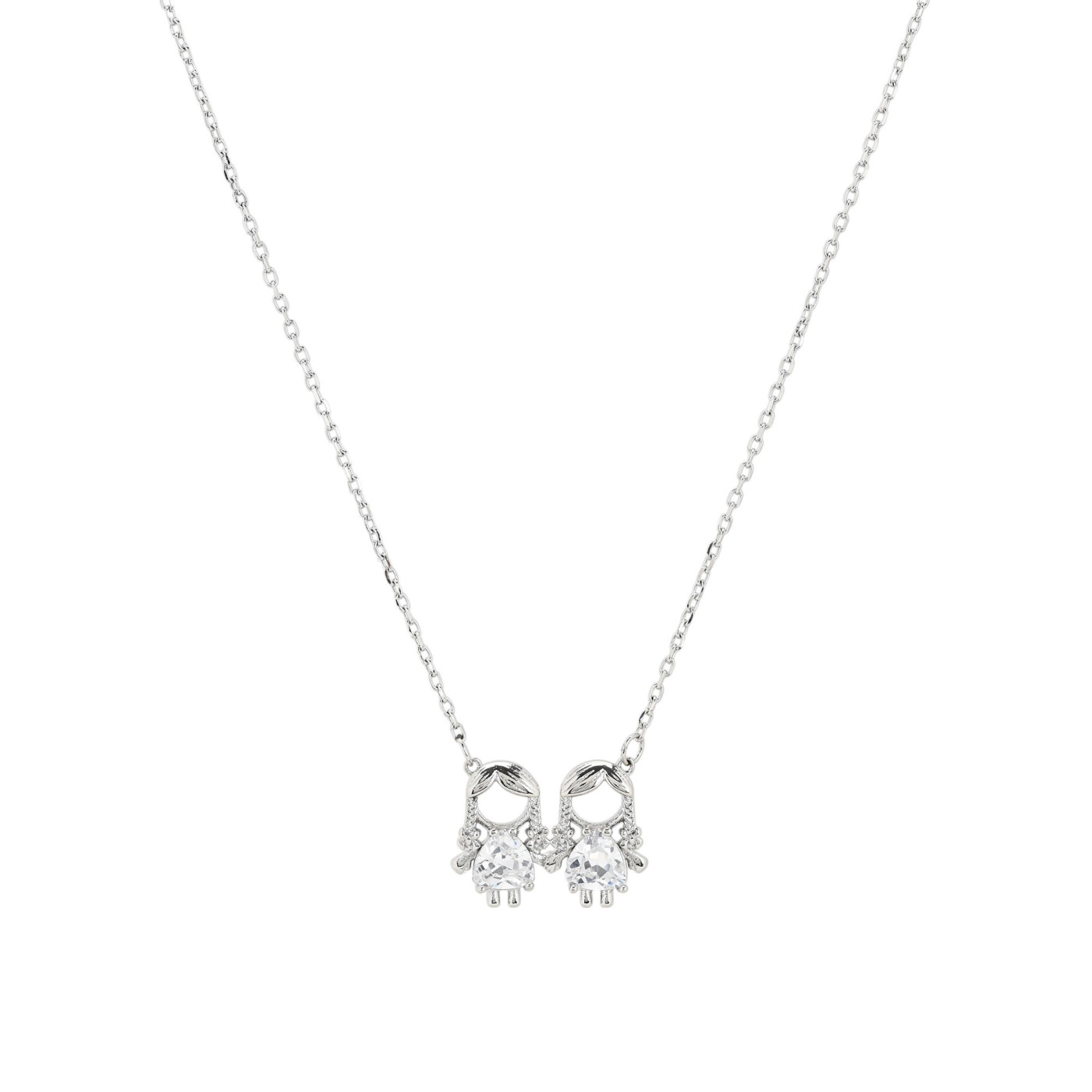 Necklace BeLove with pendant two girls