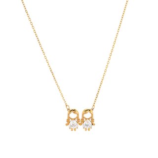Necklace BeLove with pendant two girls