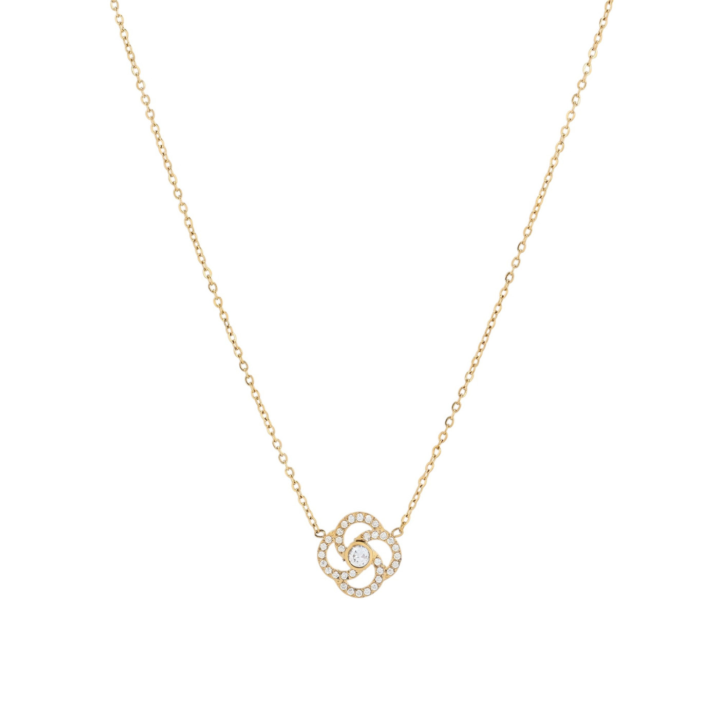 Collana Delicate con fiore e zirconi