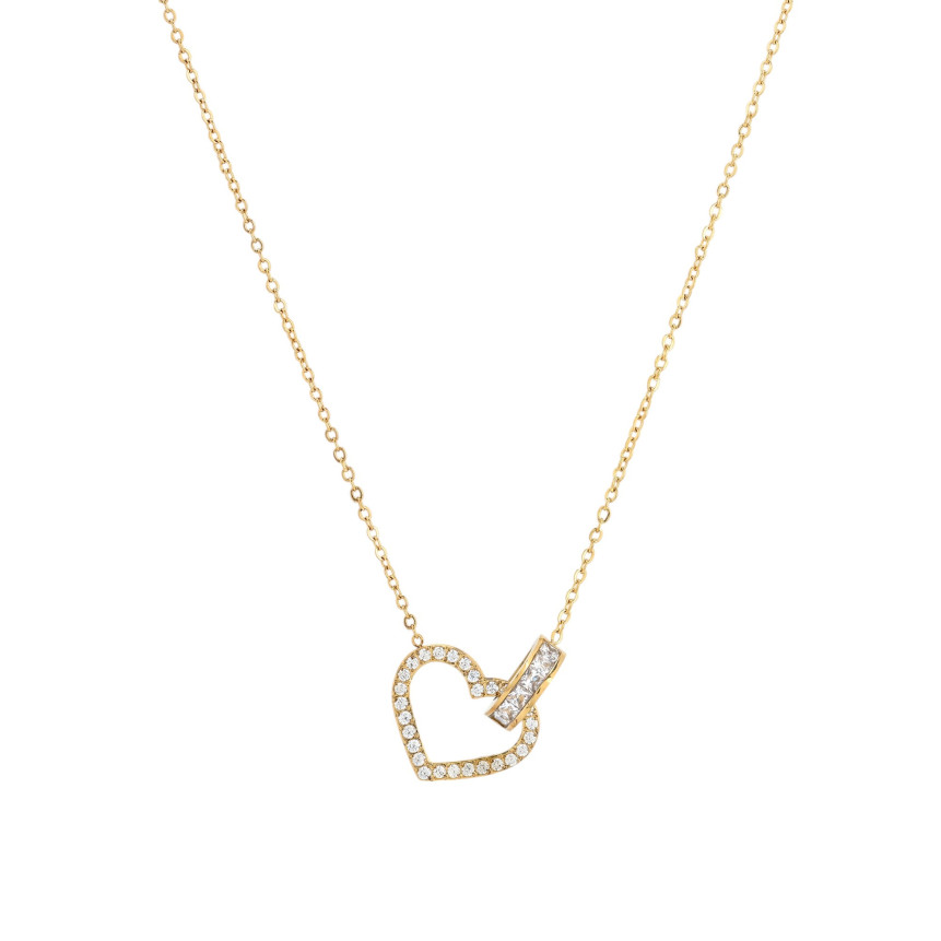 Collana Delicate cuore con zirconi
